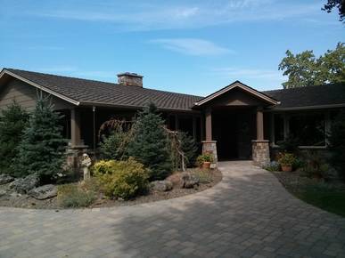 Finished Entry with Landscaping