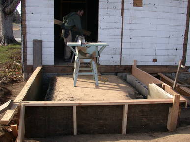 Framing in for New Dining Area 