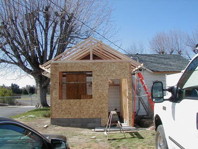 New Exterior Walls and Roof Going Up