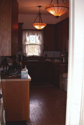 Before: The old kitchen before it became the new bathroom.