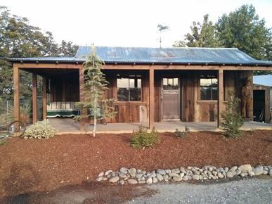 Completed Bunkhouse with Landscaping