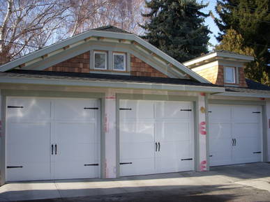 Garage fully remodeled and ready for siding.