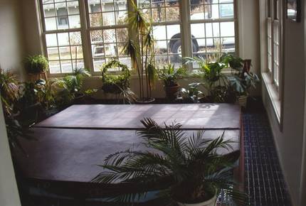 Before: Hot tub sunroom room that was transformed into the new kitchen.