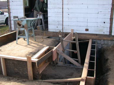 Framing up New Dining Area, New Exterior Walls & Closing in New Stairway 