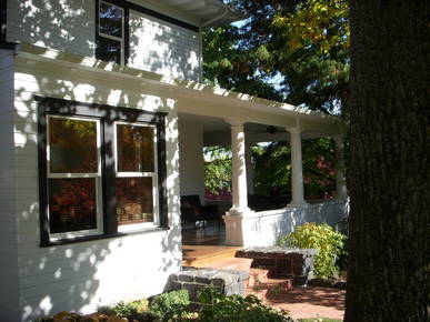 Side porch new entry and restoration.