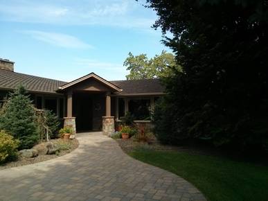 Finished Entry with Landscaping