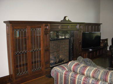 New completed living room mantel & entertainment center.