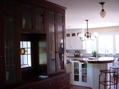 New China Cabinet leading into new kitchen.