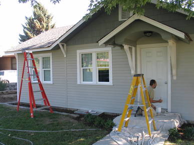 New Siding in place and painting almost completed.